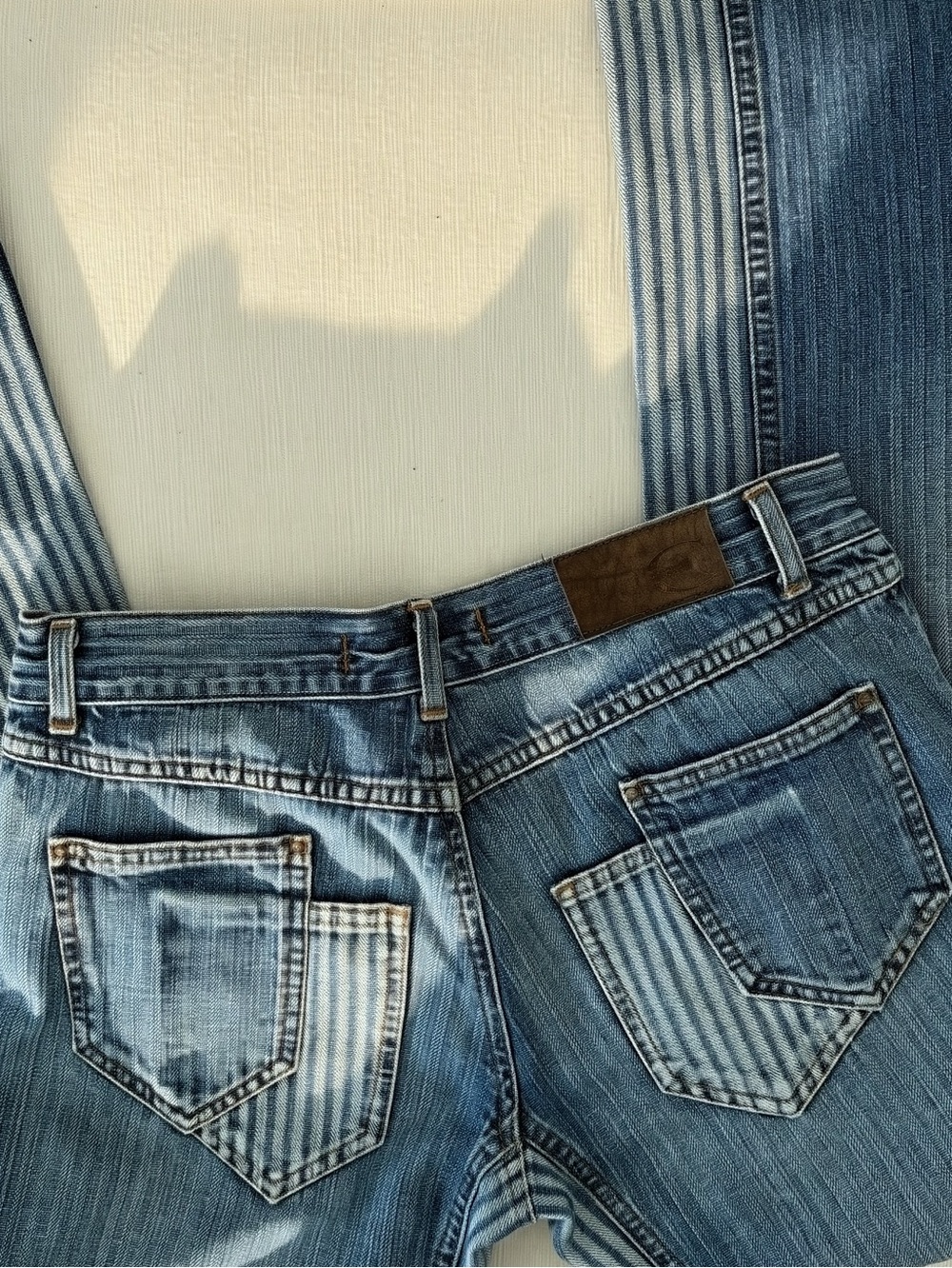 Just Cavalli Y2K Low Rise Striped Panel Jeans 26